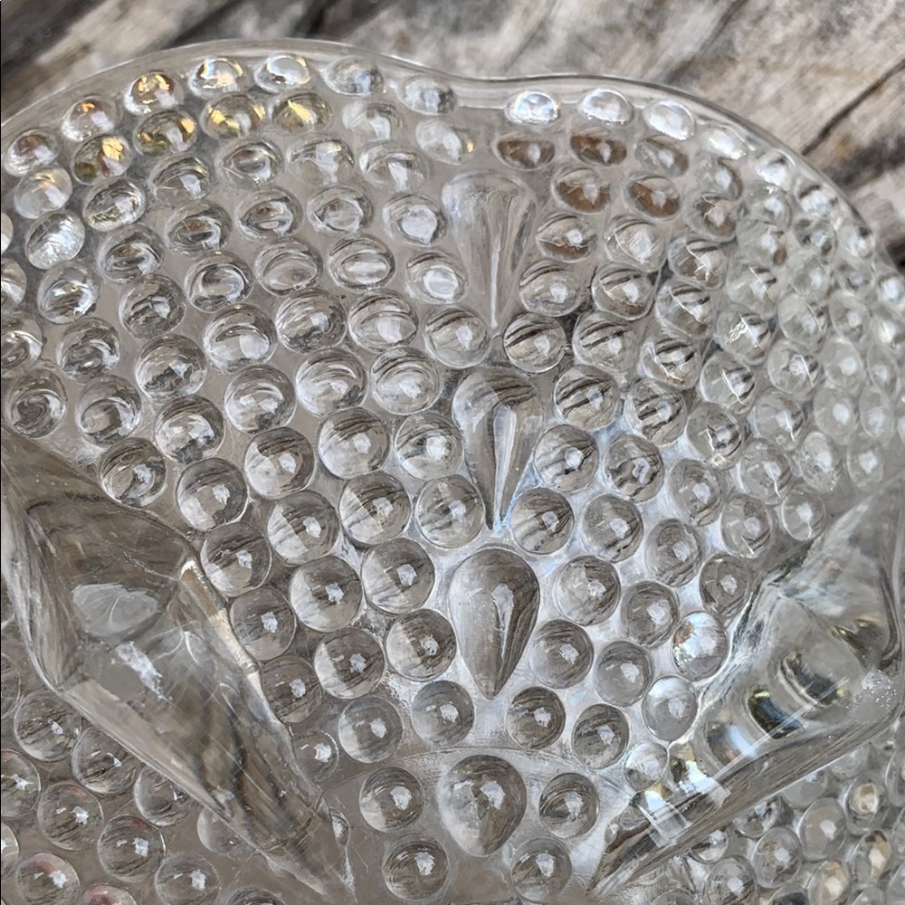 Vintage Hazel Atlas Teardrop Glass Hobnail Bowl - Picture 8 of 9
